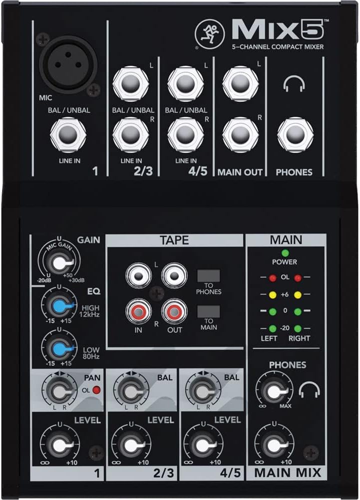 Mackie Mix5 5-Channel Compact Mixer - Image 3