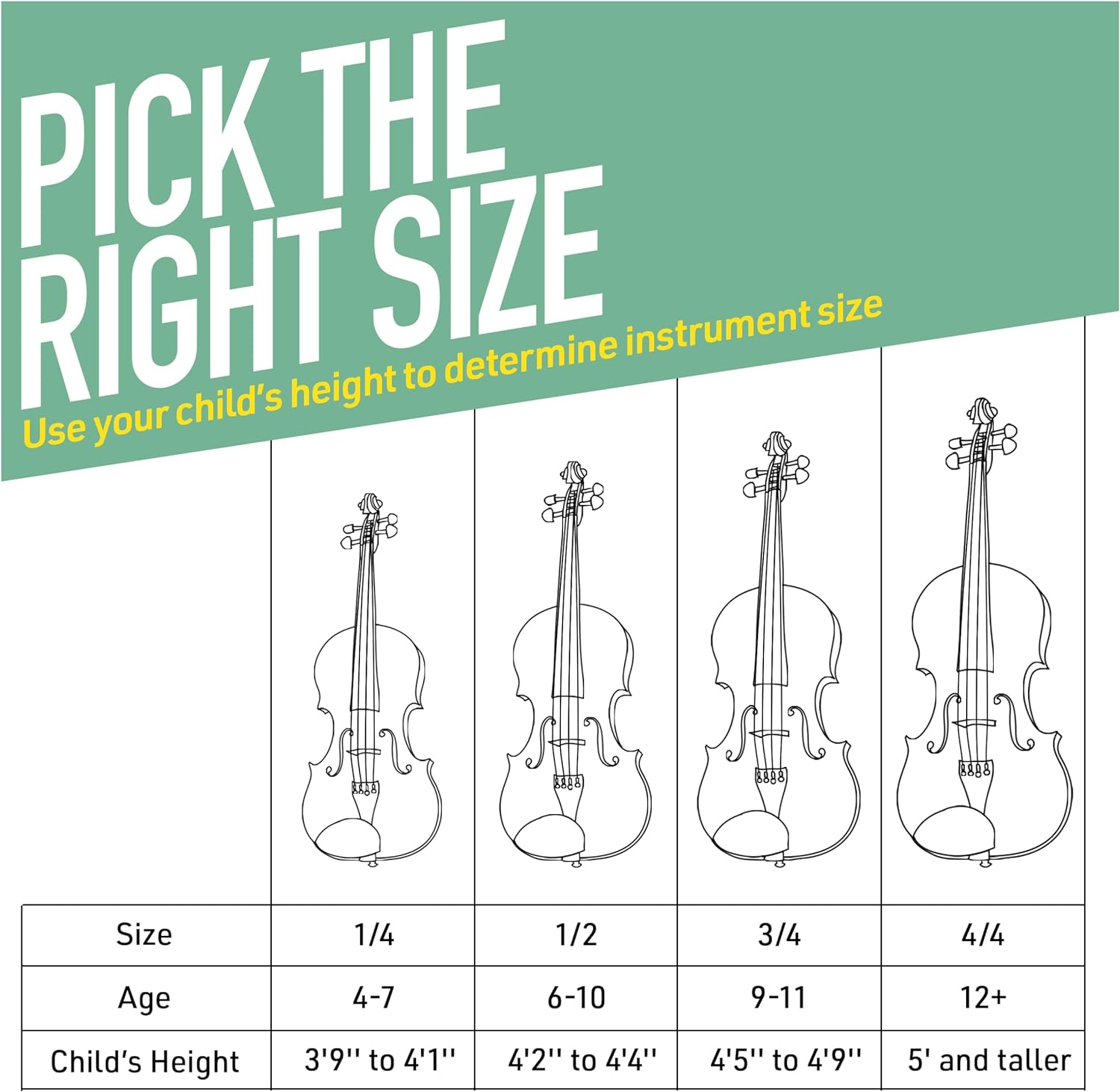 Mendini by Cecilio Violin 4/4 Full Set for Beginners - Fiddle MV 300 Satin Antique Finish - Image 4