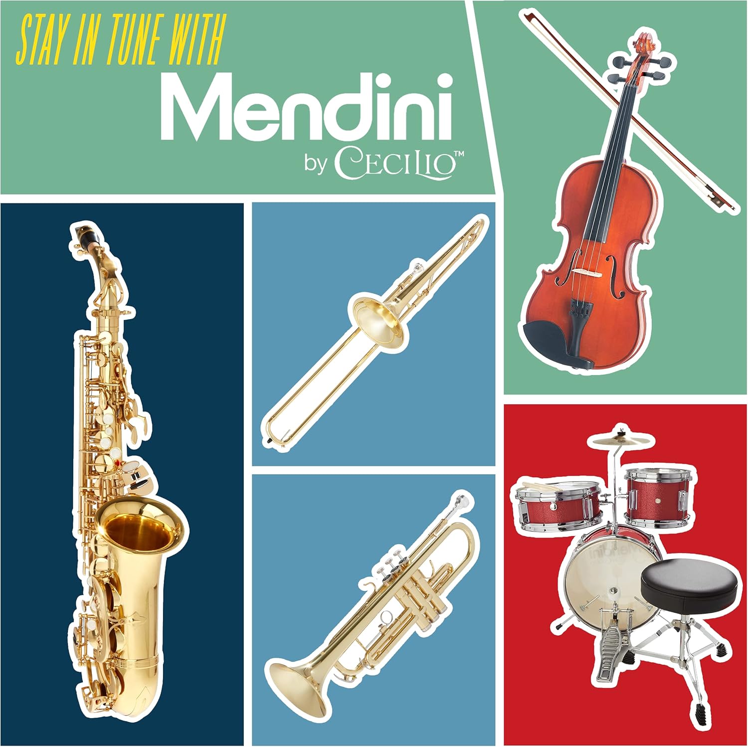 Mendini by Cecilio Violin 4/4 Full Set for Beginners - Fiddle MV 300 Satin Antique Finish - Image 9